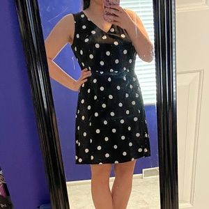 Black and white polka dot dress
